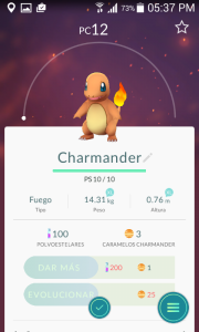 charmander pokemon go